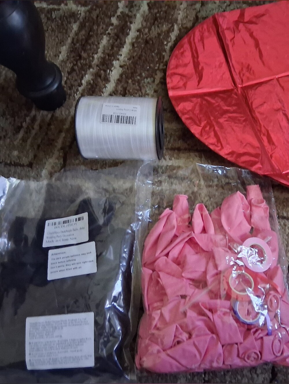 Pink Party Balloon Bundle with Assorted Accessories